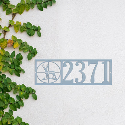 Deer Address Metal Sign, Mailbox House Number, Custom Home Numbers, Hunters Gift, Unique Door Plaque, Front Porch  Patio Sign Powder Coat