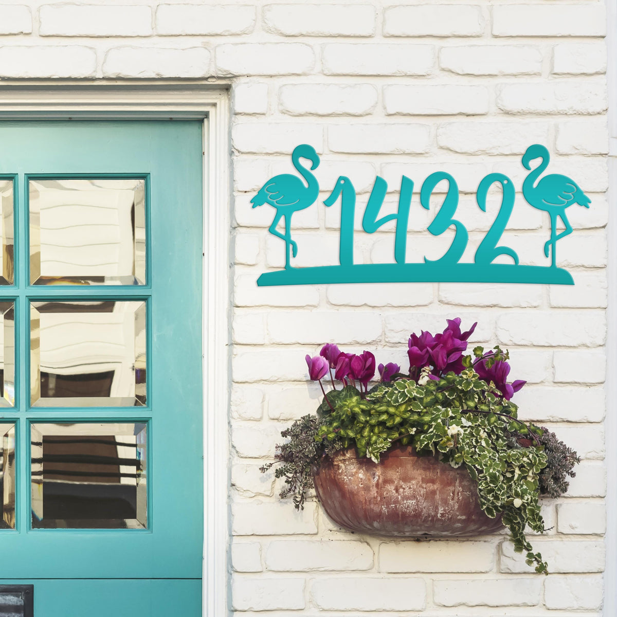 Flamingo Address House Numbers -Tropical Address Sign