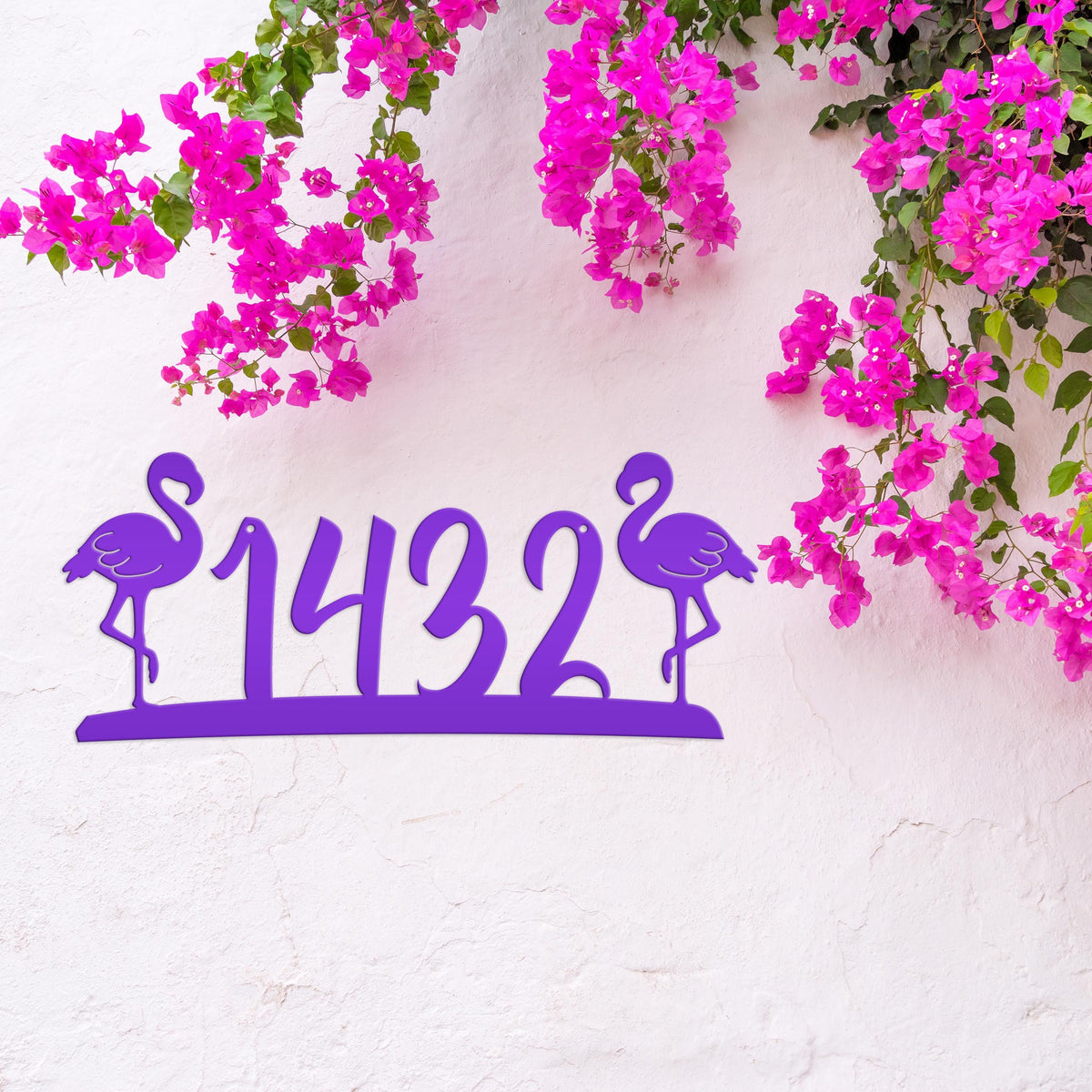 Flamingo Address House Numbers -Tropical Address Sign