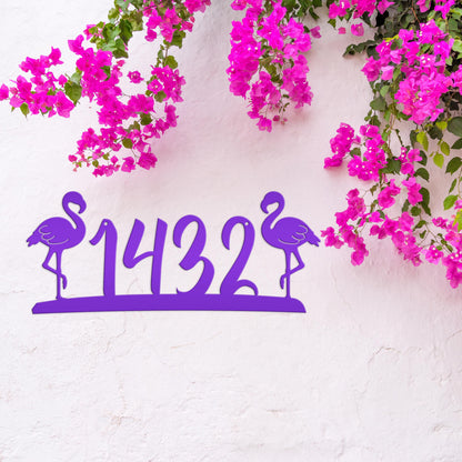 Flamingo Address House Numbers -Tropical Address Sign