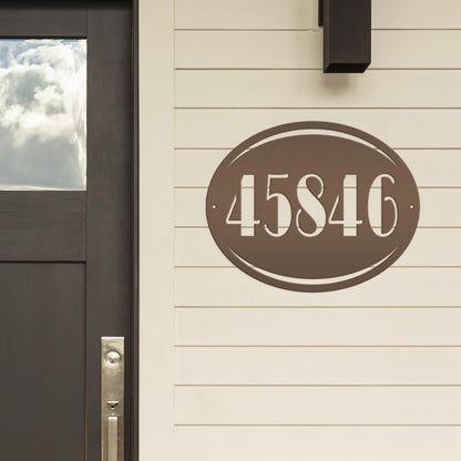 Personalized House Number Metal Sign