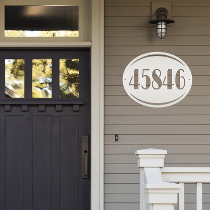 Personalized House Number Metal Sign