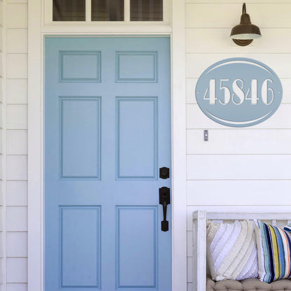 Personalized House Number Metal Sign