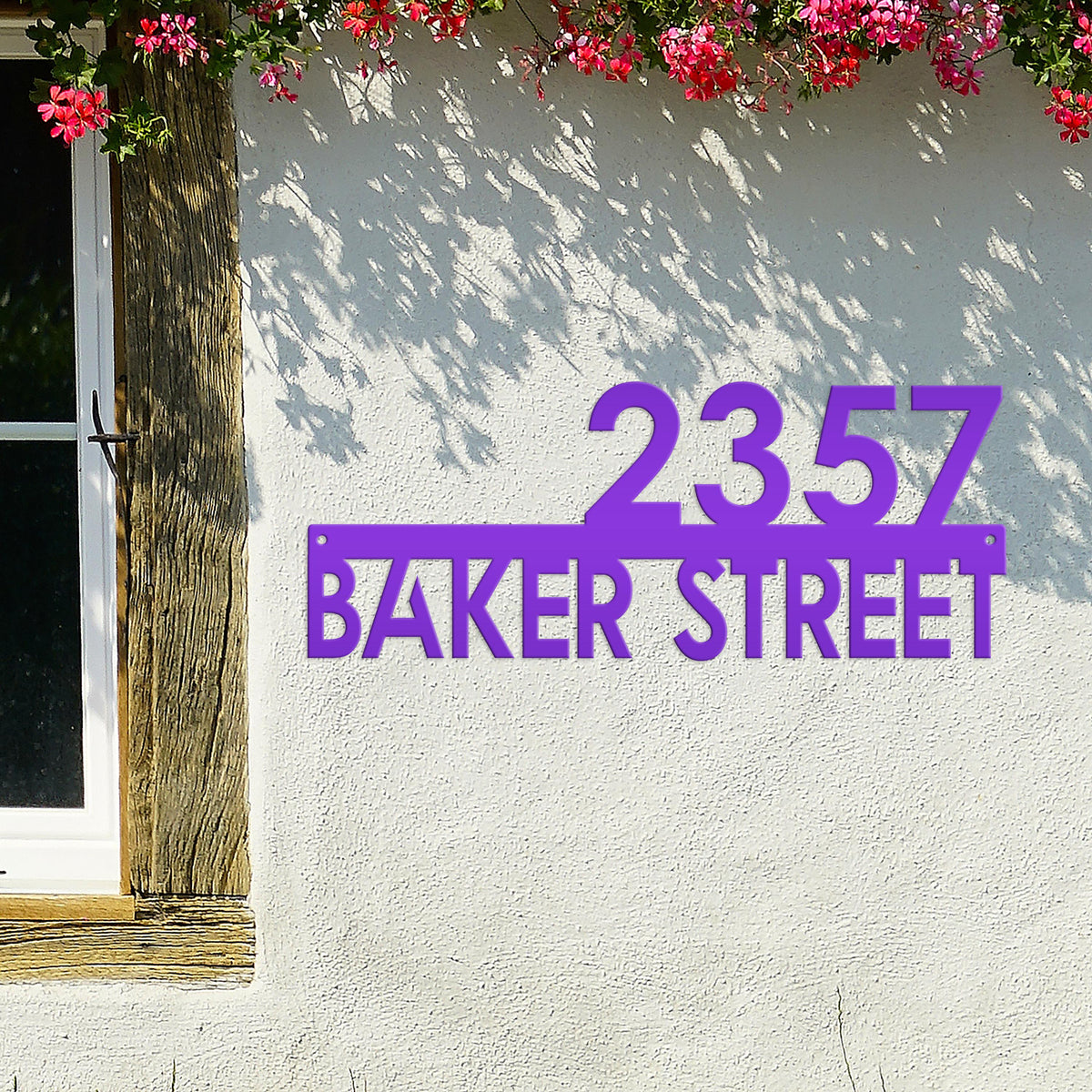 Metal Address Sign, Custom House Numbers, Front Porch Street Name Plaque, Modern Exterior Mailbox Marker, Home Decor, Art Deco Style Outdoor