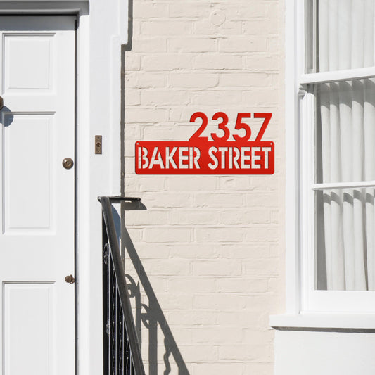 Personalized Address Metal Sign