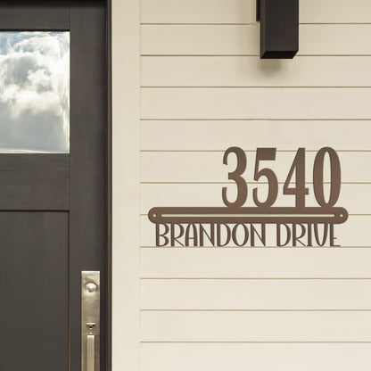 Modern Metal House Number Plaque - Personalize Your Space - Bespoke Metal Address Signs - Aesthetic Front Porch Decor - Housewarming Sign