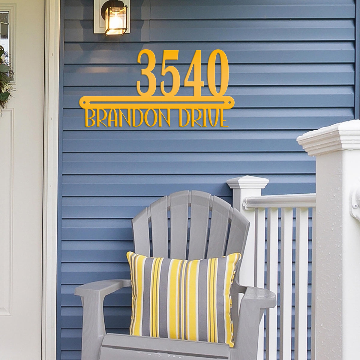 Modern Metal House Number Plaque - Personalize Your Space - Bespoke Metal Address Signs - Aesthetic Front Porch Decor - Housewarming Sign
