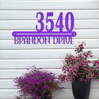 Modern Metal House Number Plaque - Personalize Your Space - Bespoke Metal Address Signs - Aesthetic Front Porch Decor - Housewarming Sign