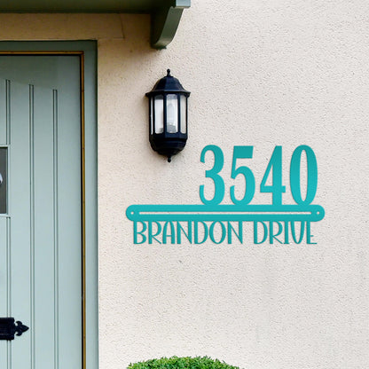 Modern Metal House Number Plaque - Personalize Your Space - Bespoke Metal Address Signs - Aesthetic Front Porch Decor - Housewarming Sign