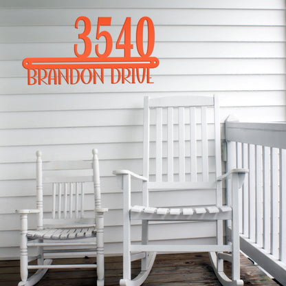 Modern Metal House Number Plaque - Personalize Your Space - Bespoke Metal Address Signs - Aesthetic Front Porch Decor - Housewarming Sign