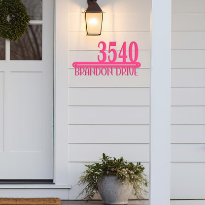 Modern Metal House Number Plaque - Personalize Your Space - Bespoke Metal Address Signs - Aesthetic Front Porch Decor - Housewarming Sign