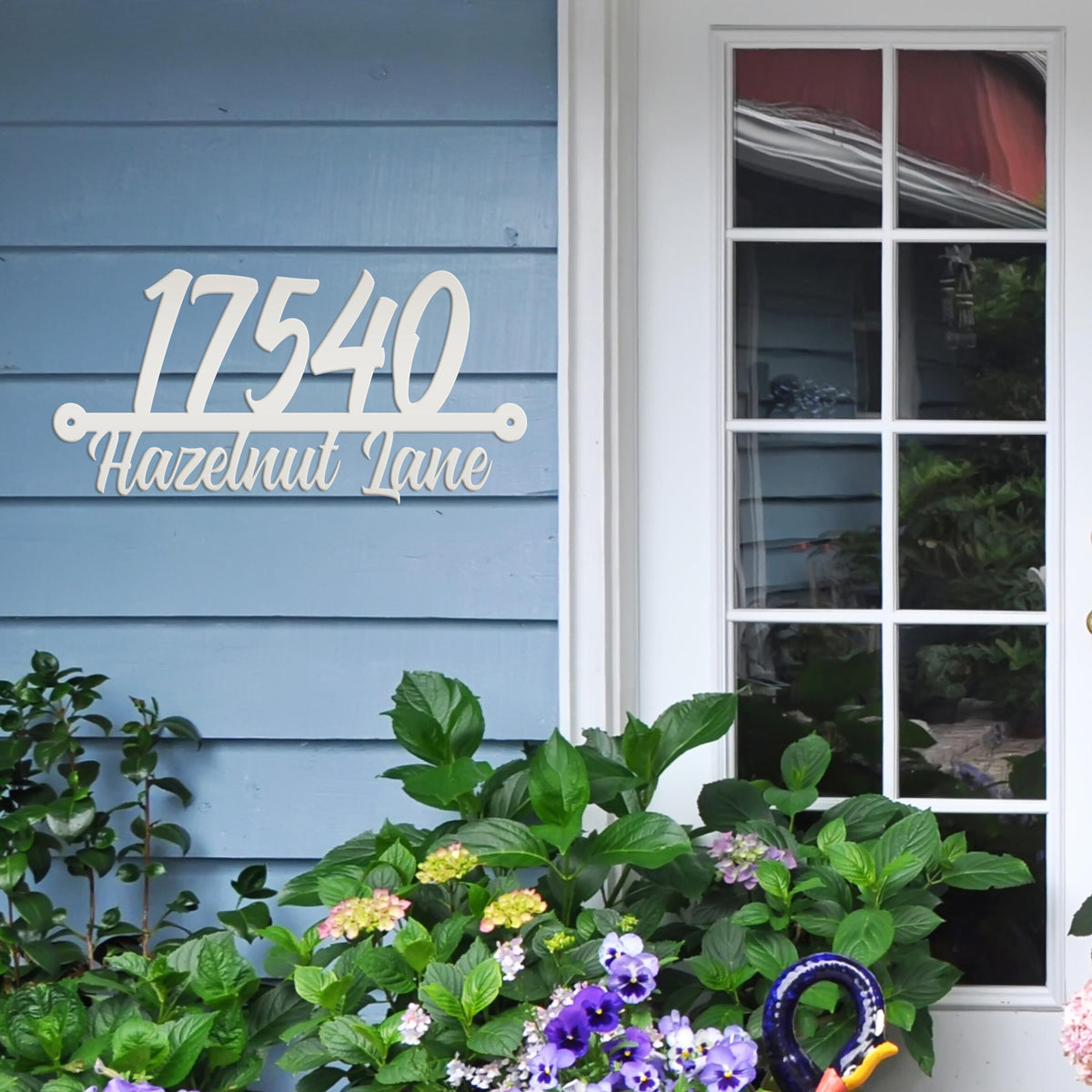 Custom Metal Address Sign - Bespoke House Numbers - Outdoor Address Plaque - Unique Front Porch Decor - Cute Personalized Housewarming Gift