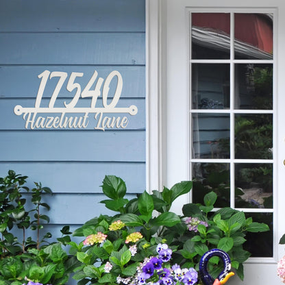 Custom Metal Address Sign - Bespoke House Numbers - Outdoor Address Plaque - Unique Front Porch Decor - Cute Personalized Housewarming Gift