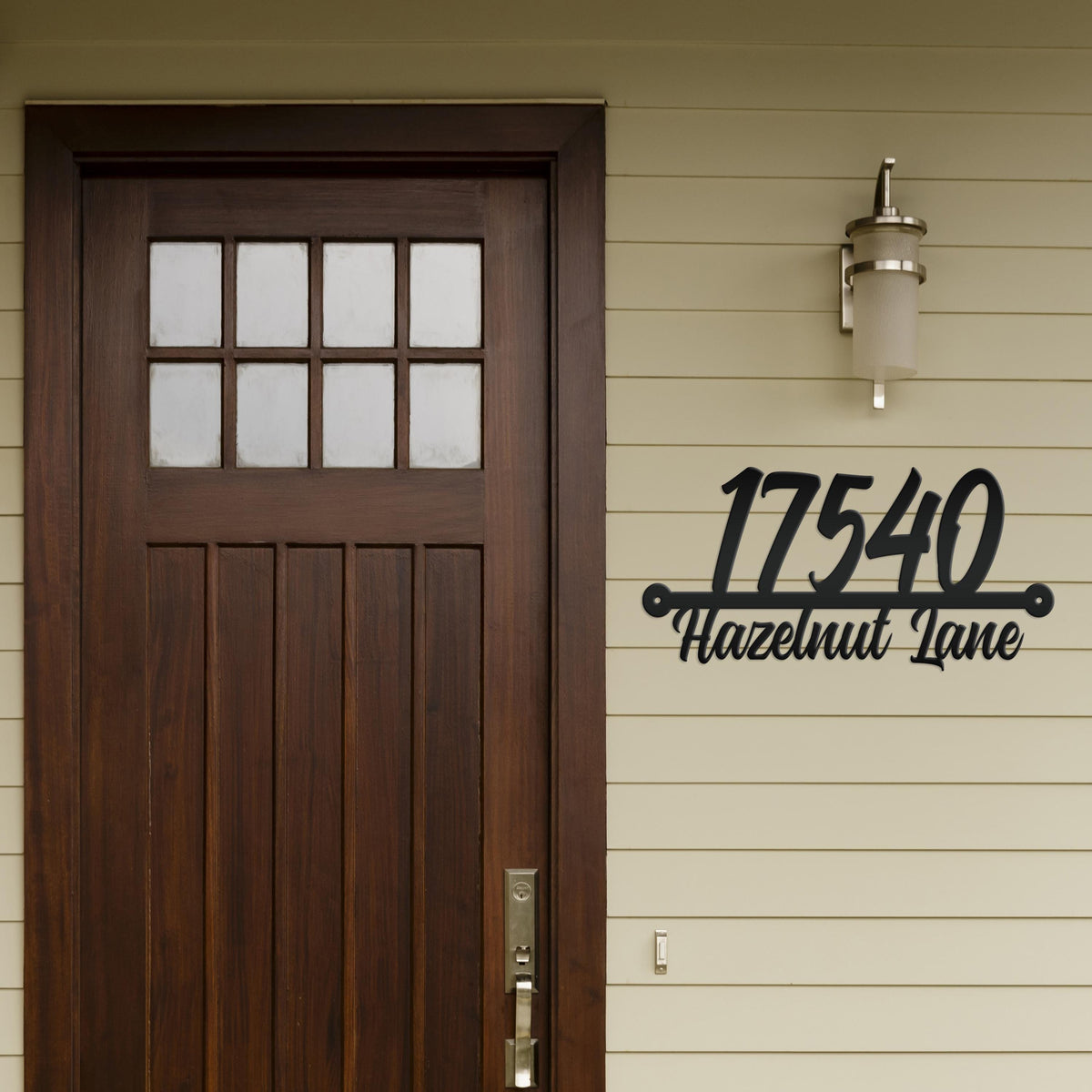 Custom Metal Address Sign - Bespoke House Numbers - Outdoor Address Plaque - Unique Front Porch Decor - Cute Personalized Housewarming Gift