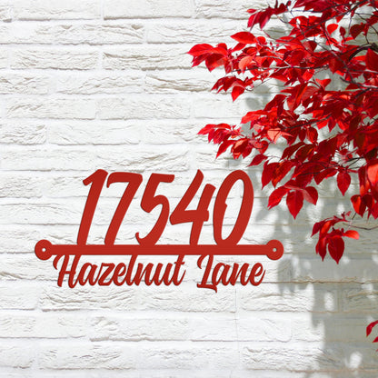 Custom Metal Address Sign - Bespoke House Numbers - Outdoor Address Plaque - Unique Front Porch Decor - Cute Personalized Housewarming Gift
