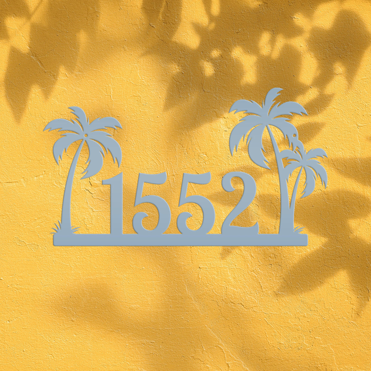 Tropical Palm Tree Metal Address Sign, Beach House Address Sign, Coastal Decor