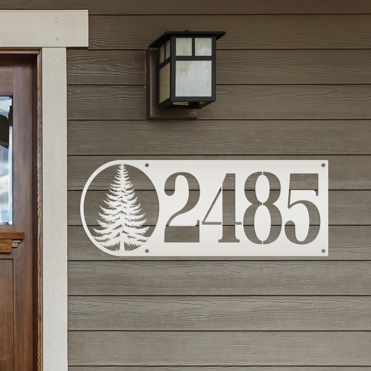 Metal Address Sign - Custom House Numbers - Personalized Rustic Country Decor - Horizontal Outdoor House Numbers - Realtor Housewarming Gift