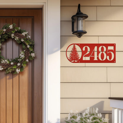 Metal Address Sign - Custom House Numbers - Personalized Rustic Country Decor - Horizontal Outdoor House Numbers - Realtor Housewarming Gift