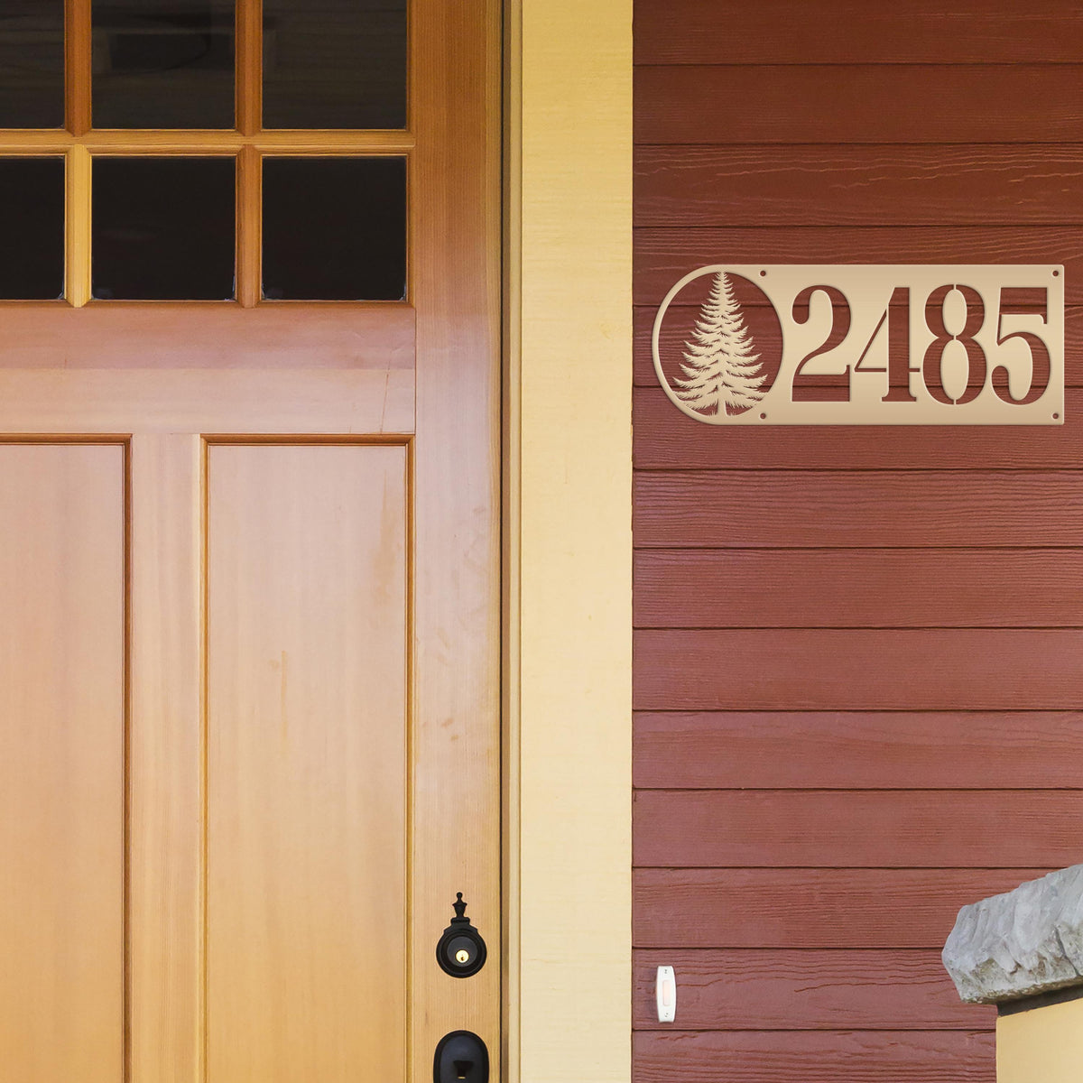 Metal Address Sign - Custom House Numbers - Personalized Rustic Country Decor - Horizontal Outdoor House Numbers - Realtor Housewarming Gift