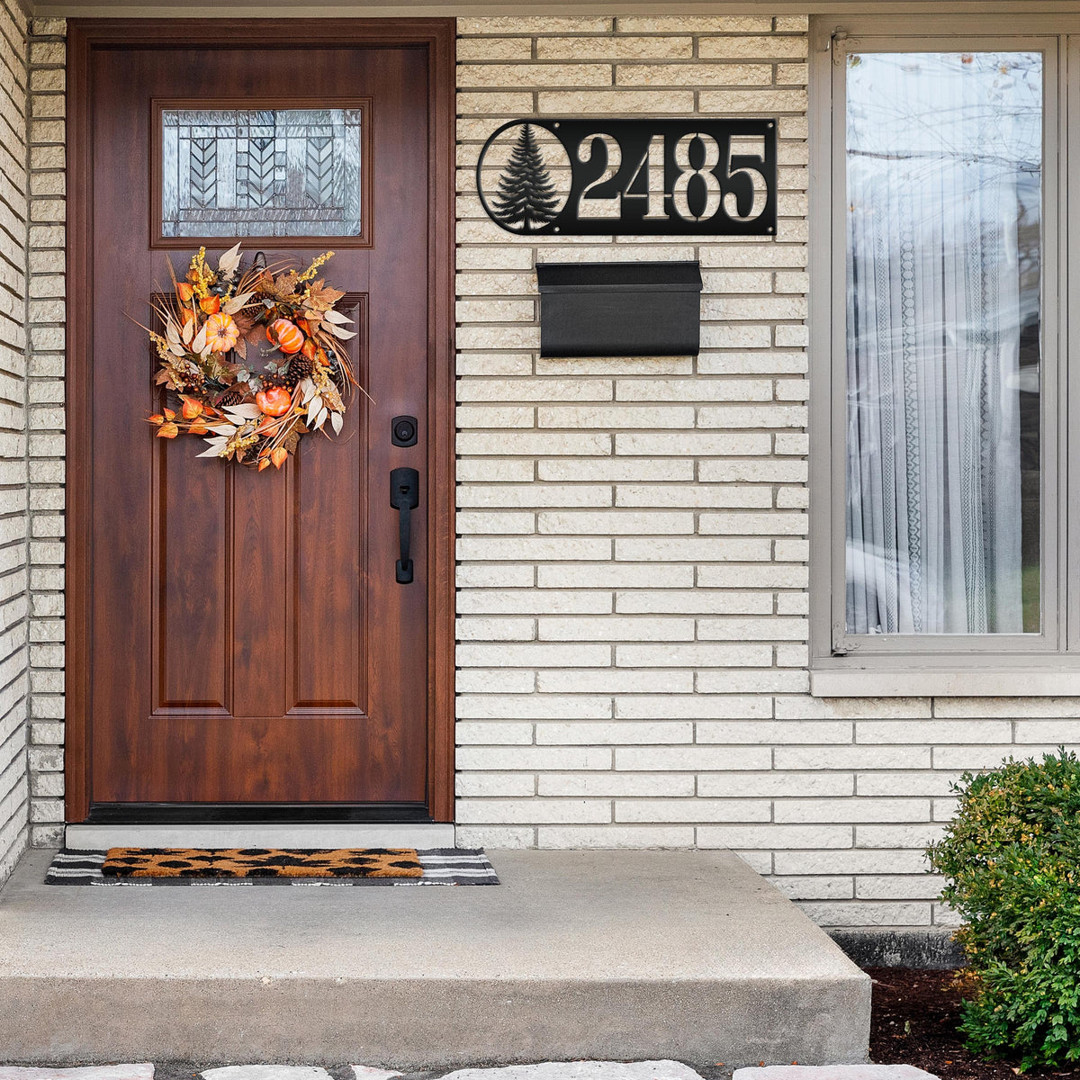 Metal Address Sign - Custom House Numbers - Personalized Rustic Country Decor - Horizontal Outdoor House Numbers - Realtor Housewarming Gift