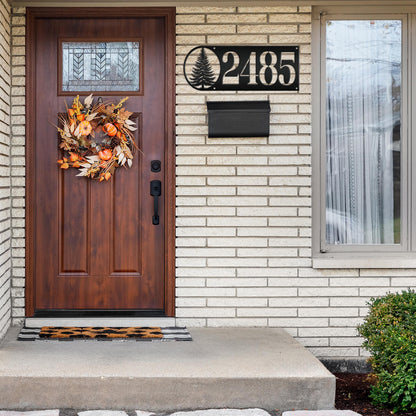 Metal Address Sign - Custom House Numbers - Personalized Rustic Country Decor - Horizontal Outdoor House Numbers - Realtor Housewarming Gift