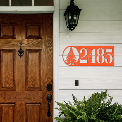 Metal Address Sign - Custom House Numbers - Personalized Rustic Country Decor - Horizontal Outdoor House Numbers - Realtor Housewarming Gift