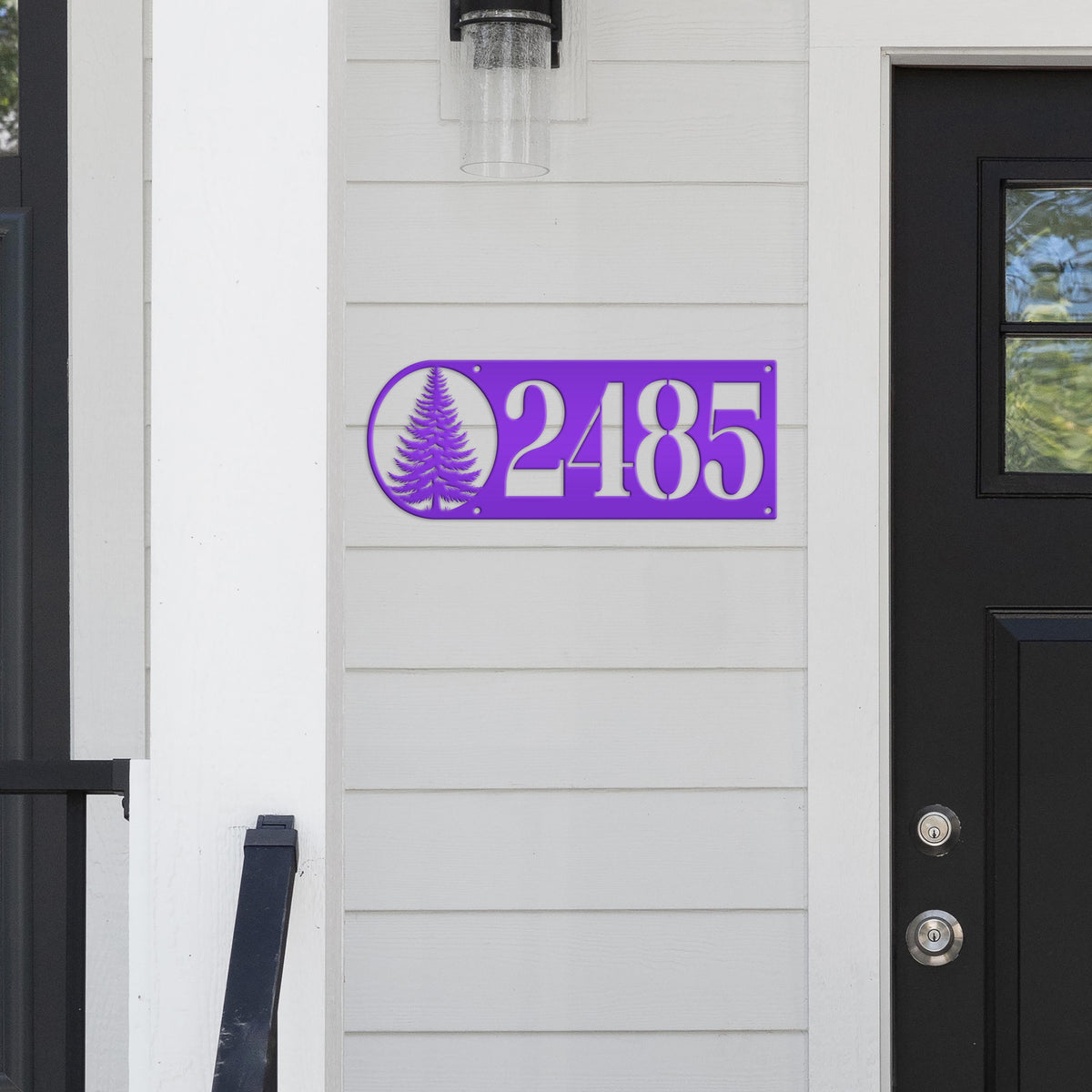 Metal Address Sign - Custom House Numbers - Personalized Rustic Country Decor - Horizontal Outdoor House Numbers - Realtor Housewarming Gift