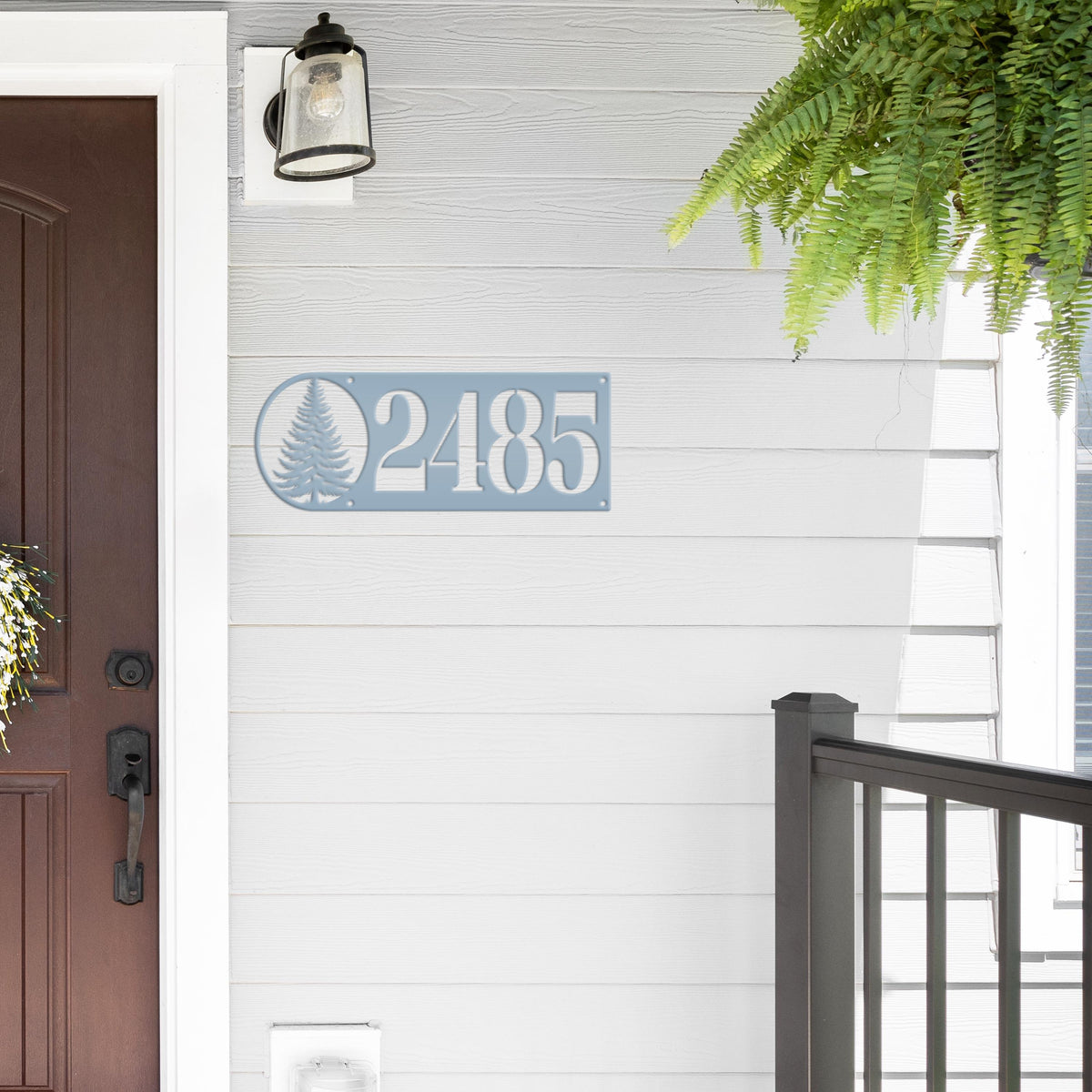 Metal Address Sign - Custom House Numbers - Personalized Rustic Country Decor - Horizontal Outdoor House Numbers - Realtor Housewarming Gift