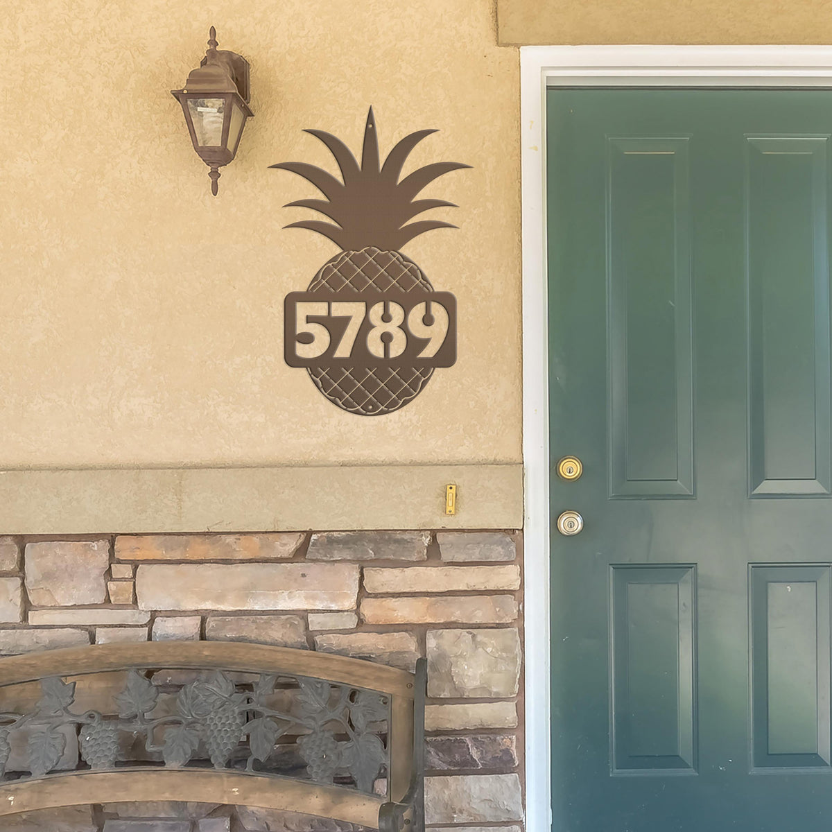Custom Pineapple Metal House Number - Heavy Duty - Beach House Address Numbers