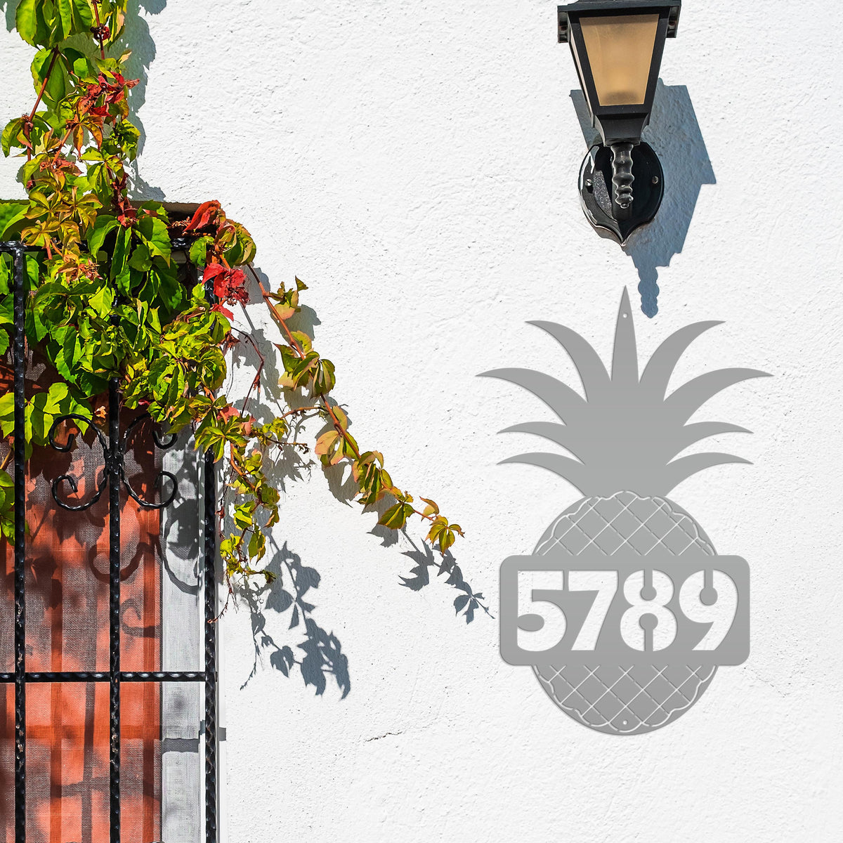 Custom Pineapple Metal House Number - Heavy Duty - Beach House Address Numbers