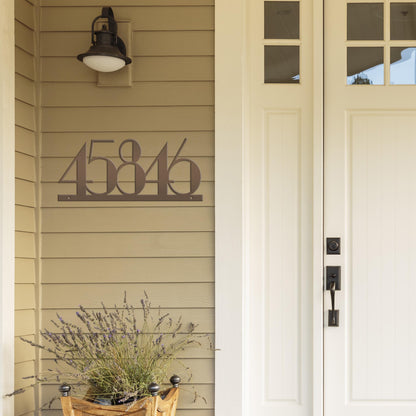 Personalized House Numbers Metal Sign - Weatherproof Address Sign