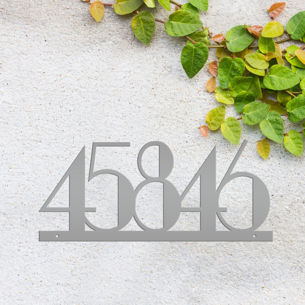 Personalized House Numbers Metal Sign - Weatherproof Address Sign