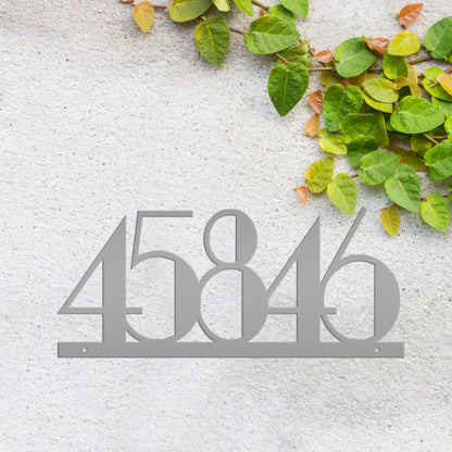 Personalized House Numbers Metal Sign - Weatherproof Address Sign