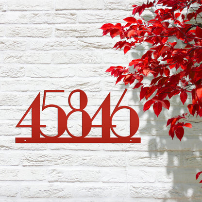 Personalized House Numbers Metal Sign - Weatherproof Address Sign