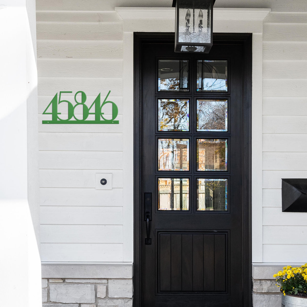 Personalized House Numbers Metal Sign - Weatherproof Address Sign
