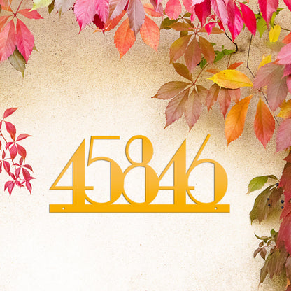 Personalized House Numbers Metal Sign - Weatherproof Address Sign