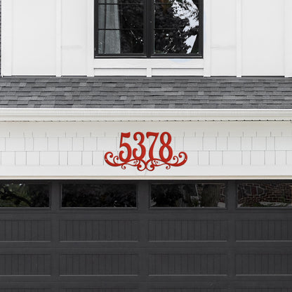 Metal House Numbers, Customized Address Sign, Decorative Mailbox Marker, Fancy Scrolled Porch and Patio Decor