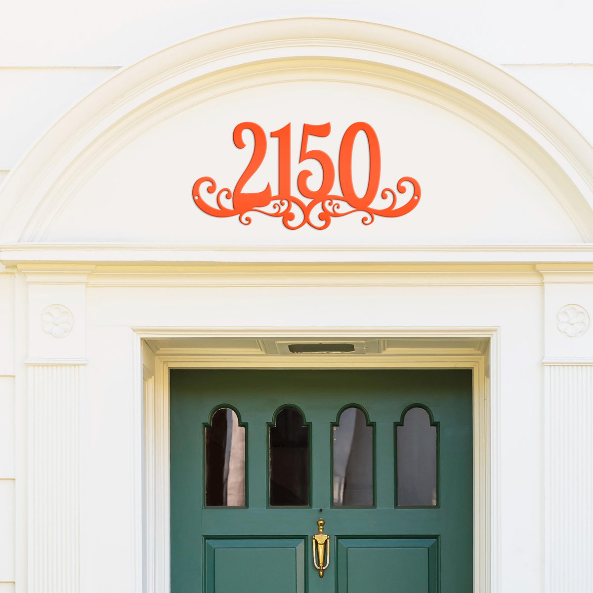 Metal House Numbers, Customized Address Sign, Decorative Mailbox Marker, Fancy Scrolled Porch and Patio Decor