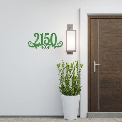 Metal House Numbers, Customized Address Sign, Decorative Mailbox Marker, Fancy Scrolled Porch and Patio Decor
