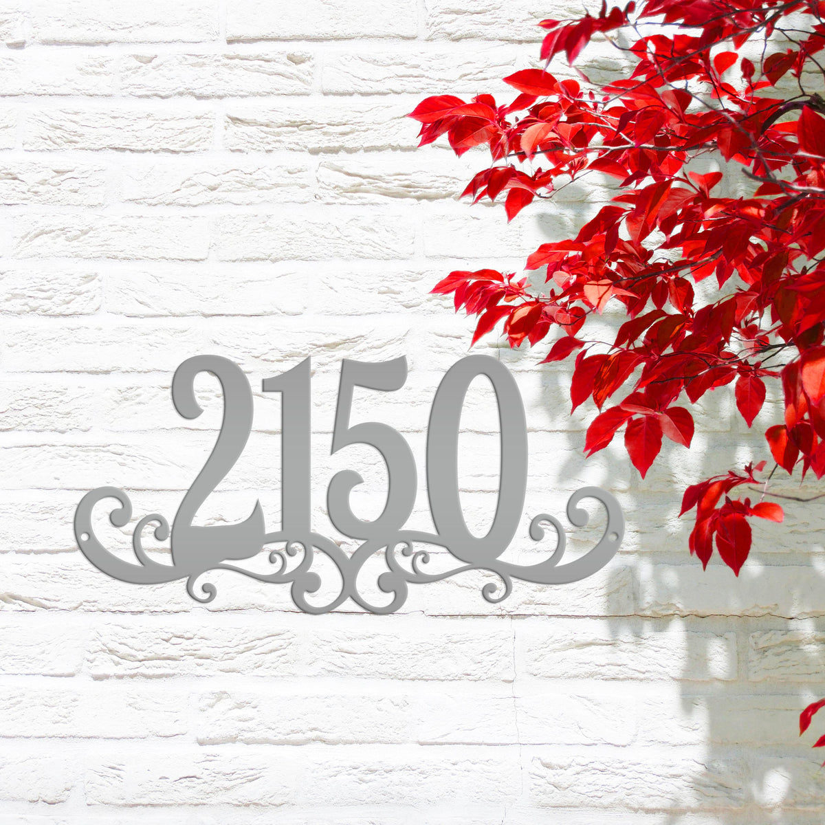 Metal House Numbers, Customized Address Sign, Decorative Mailbox Marker, Fancy Scrolled Porch and Patio Decor