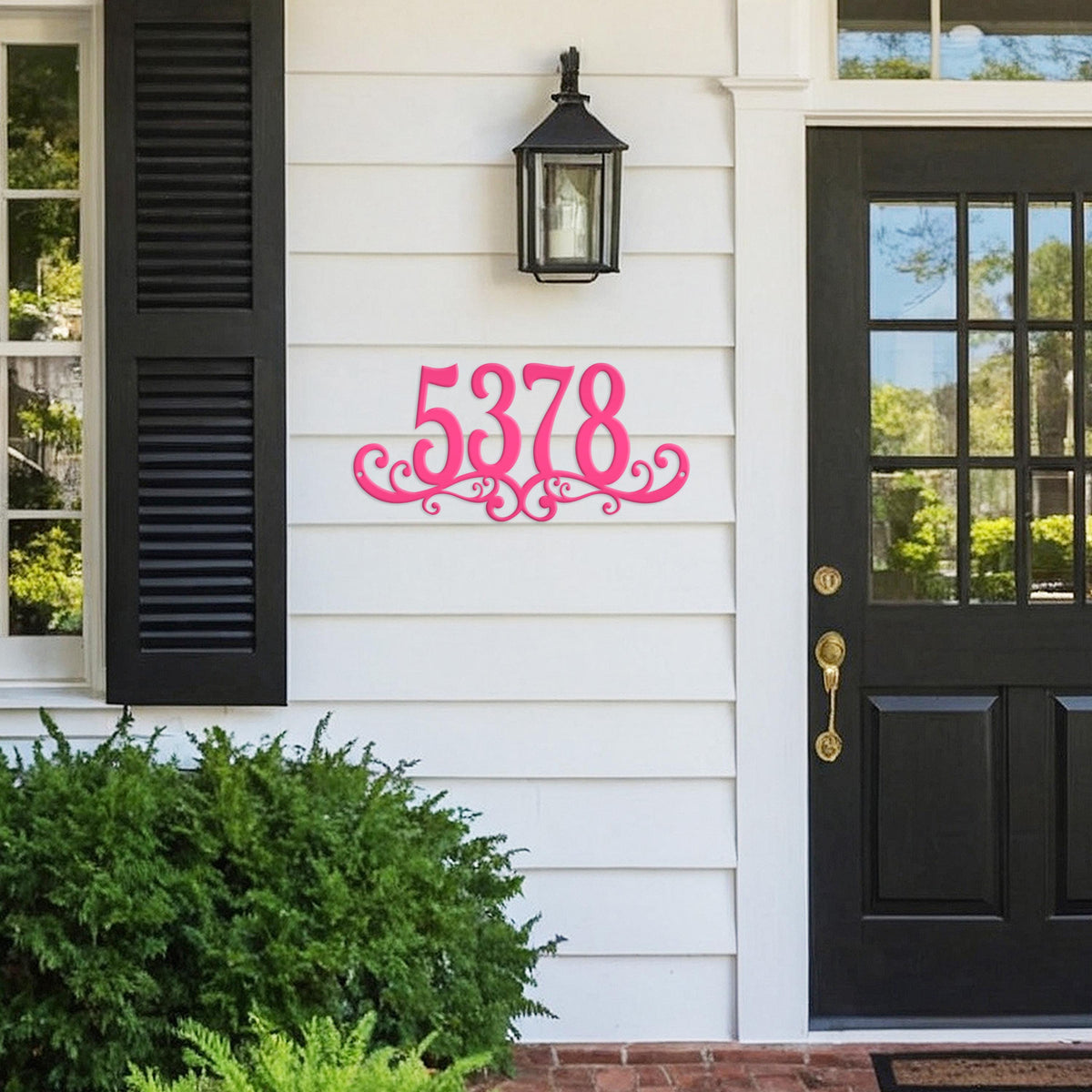 Metal House Numbers, Customized Address Sign, Decorative Mailbox Marker, Fancy Scrolled Porch and Patio Decor