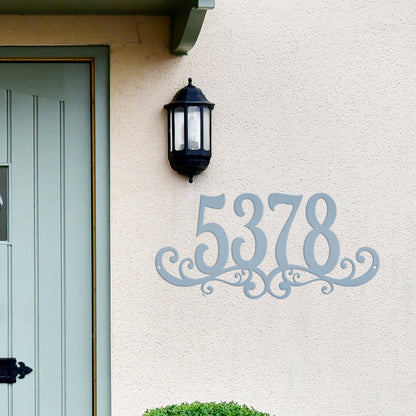 Metal House Numbers, Customized Address Sign, Decorative Mailbox Marker, Fancy Scrolled Porch and Patio Decor