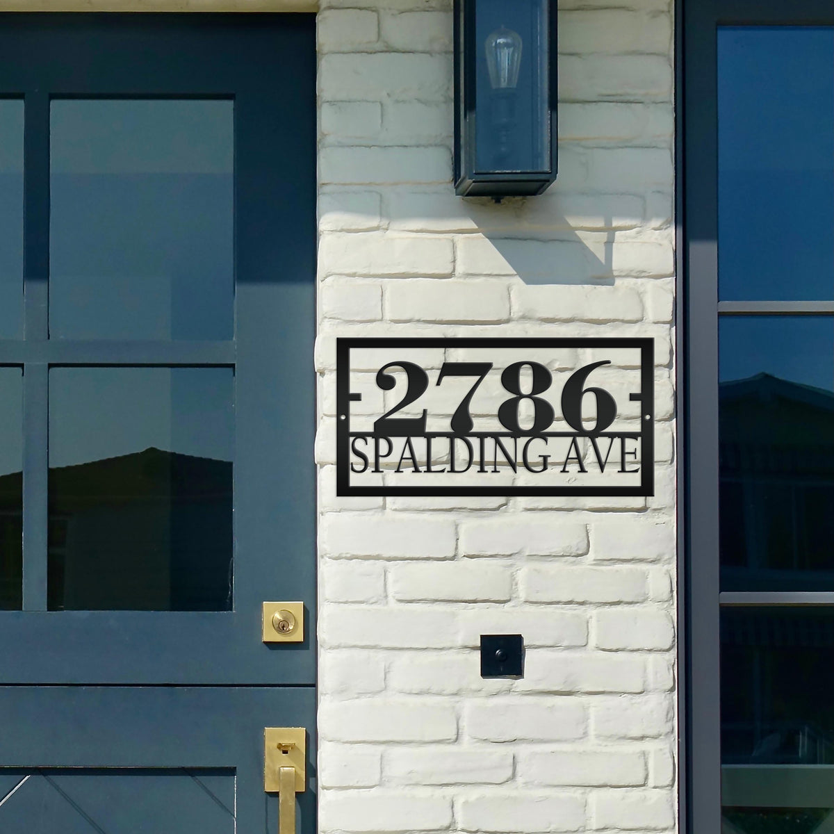 Personalized Rectangle Home Address Metal Sign