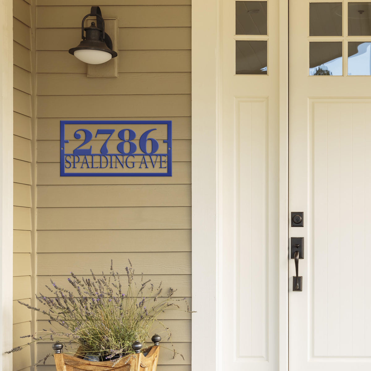 Personalized Rectangle Home Address Metal Sign