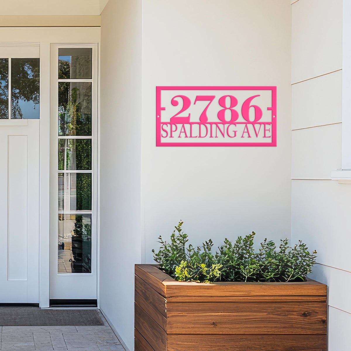 Personalized Rectangle Home Address Metal Sign