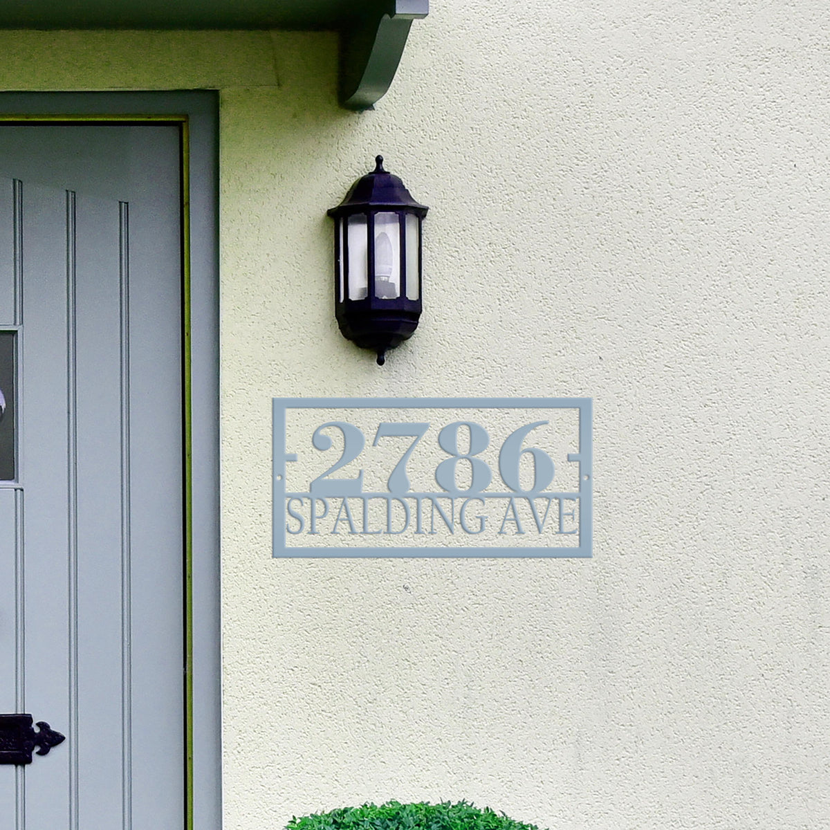 Personalized Rectangle Home Address Metal Sign