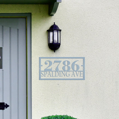 Personalized Rectangle Home Address Metal Sign