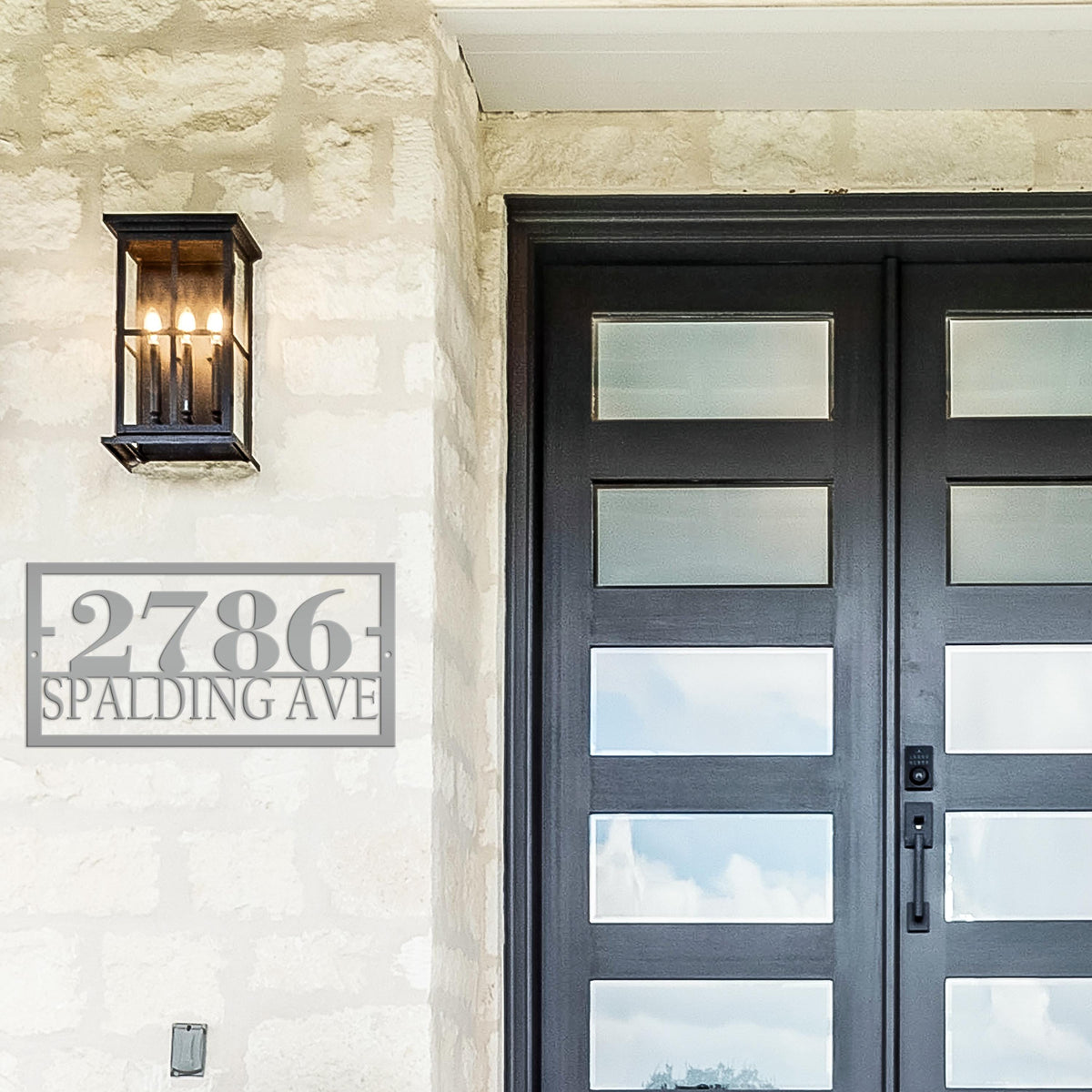 Personalized Rectangle Home Address Metal Sign