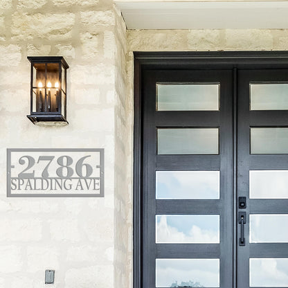 Personalized Rectangle Home Address Metal Sign
