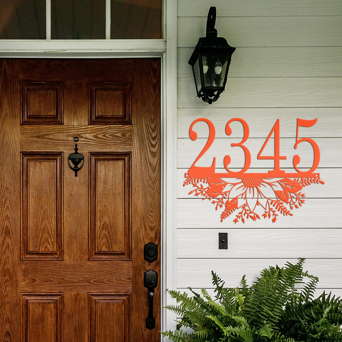 Custom Sunflower Metal Address Sign – Unique Home Decor - Charming Sunflowers Wall Art - Outdoor Floral Bouquet Signs - Housewarming Gifts